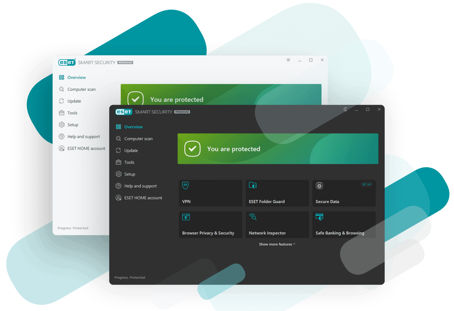 Главное окно ESET NOD32 — Планы защиты