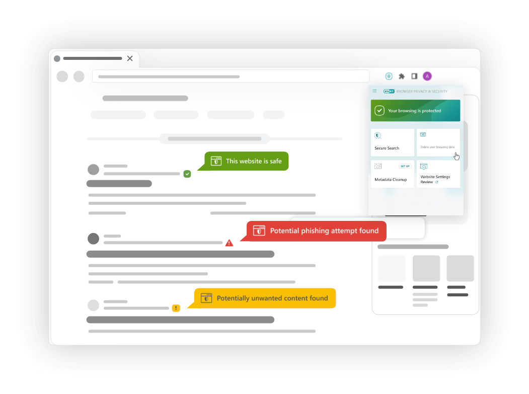 Интерфейс настройки защиты ESET NOD32