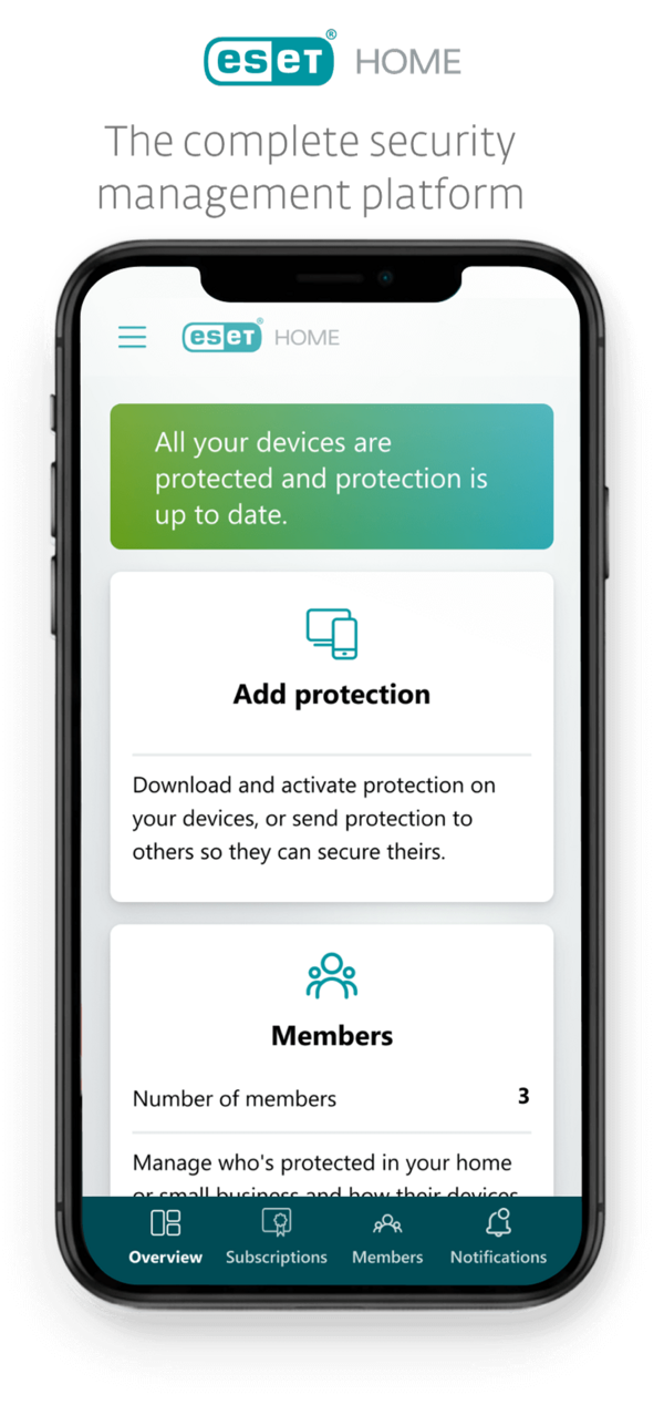 Панель управления ESET HOME